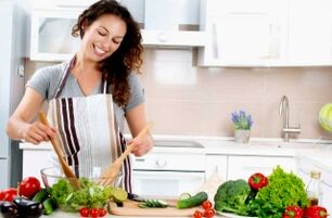 Fresh vegetables in the diet for weight loss